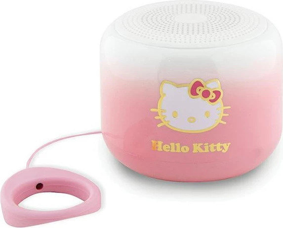 Altoparlant Bluetooth Hello Kitty Electroplate Gradient, 3W, 800mAh, Rozë