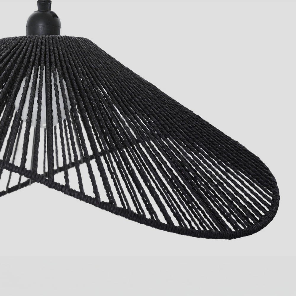 Llambë tavani CLOVE, litar i zi, letër, 47.5x21cm