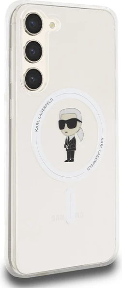 Mbështjellës Karl Lagerfeld IML Ikonik MagSafe për Samsung Galaxy S23+, Transparent