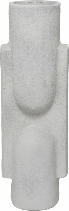 Vazo dekorative NATHEN, alumin, e bardhë, 13x10x36cm