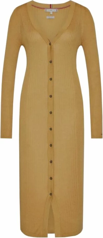 Fustan gjatë Tommy Hilfiger, për femra, ngjyrë krem