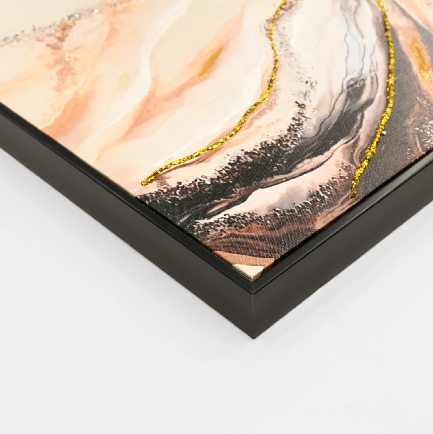 Pikturë muri abstrakte, kornizë PS e zezë, FH4560, 62x4x92 cm