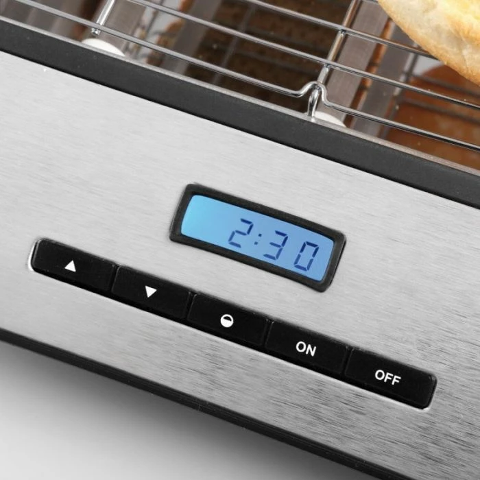 Toster i rrafshët UFESA TT7920, 650W, ekran LCD, funksion shkrirje, 40 x 29 x 10 cm, inox/zi