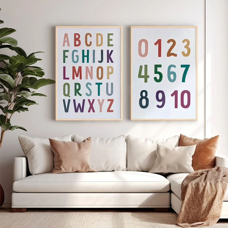 Dy piktura muri në kornizë Yuema, print digjital, shumëngjyrëshe, 33x1.5x48cm