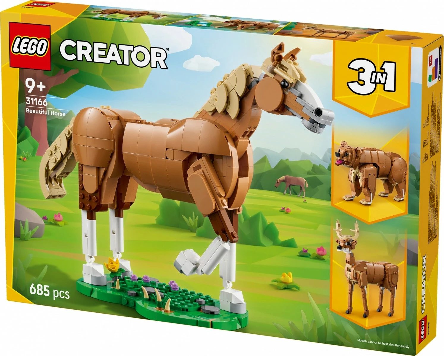 Set LEGO Creator 3-in-1 31166 Beautiful Horse, 685 pjesë