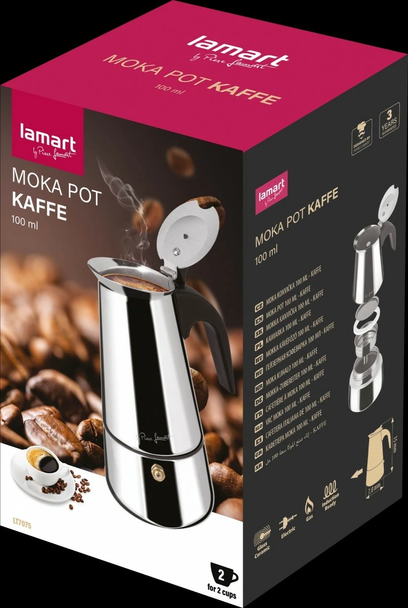 Xhezve Lamart LT7075 MOKA, 100ml, inox