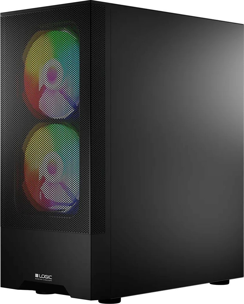 Kasë Logic Concept Arya ARGB, Midi Tower, ATX, e zezë