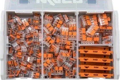 Set lidhës elektrikë WAGO 221 L-BOXX Mini, portokalli