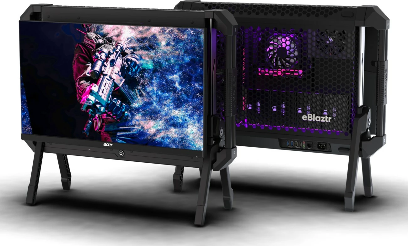 Kasë gaming eBlaztr Portable Desktop, midi/mini-tower, e zezë