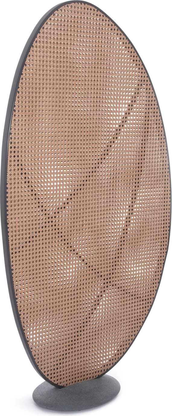 Përdarës alumini KOMORABI, kornizë antracit, thurje bezhë, 110x33x199cm