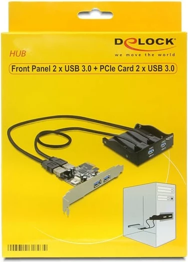 Kasë Delock PCI Express, 4 USB 3.2 Gen 1 porta, 0.6m, e zezë