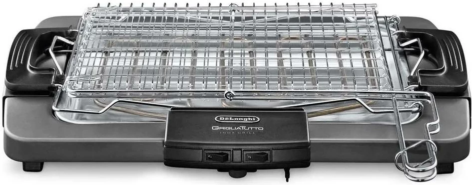 Grill elektrik tavoline, DeLonghi BQ80X, 2450 W, sipërfaqe 41x28 cm, inox