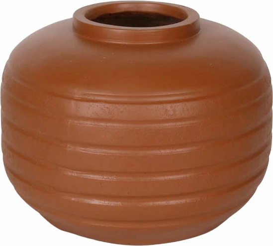 Vazo FIORA, ngjyrë kafe, MgO, 30x30x21.5cm