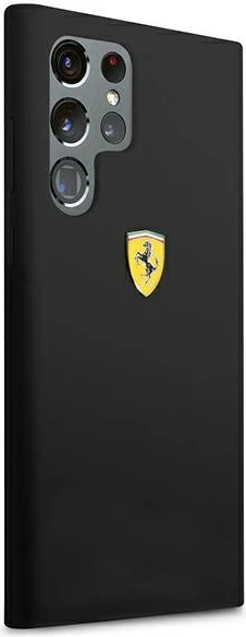 Mbështjellës Ferrari On Track Silicone për Samsung Galaxy S22 Ultra, i zi
