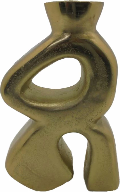 Vazo moderne, alumin, ngjyrë ari, 18x7x29cm