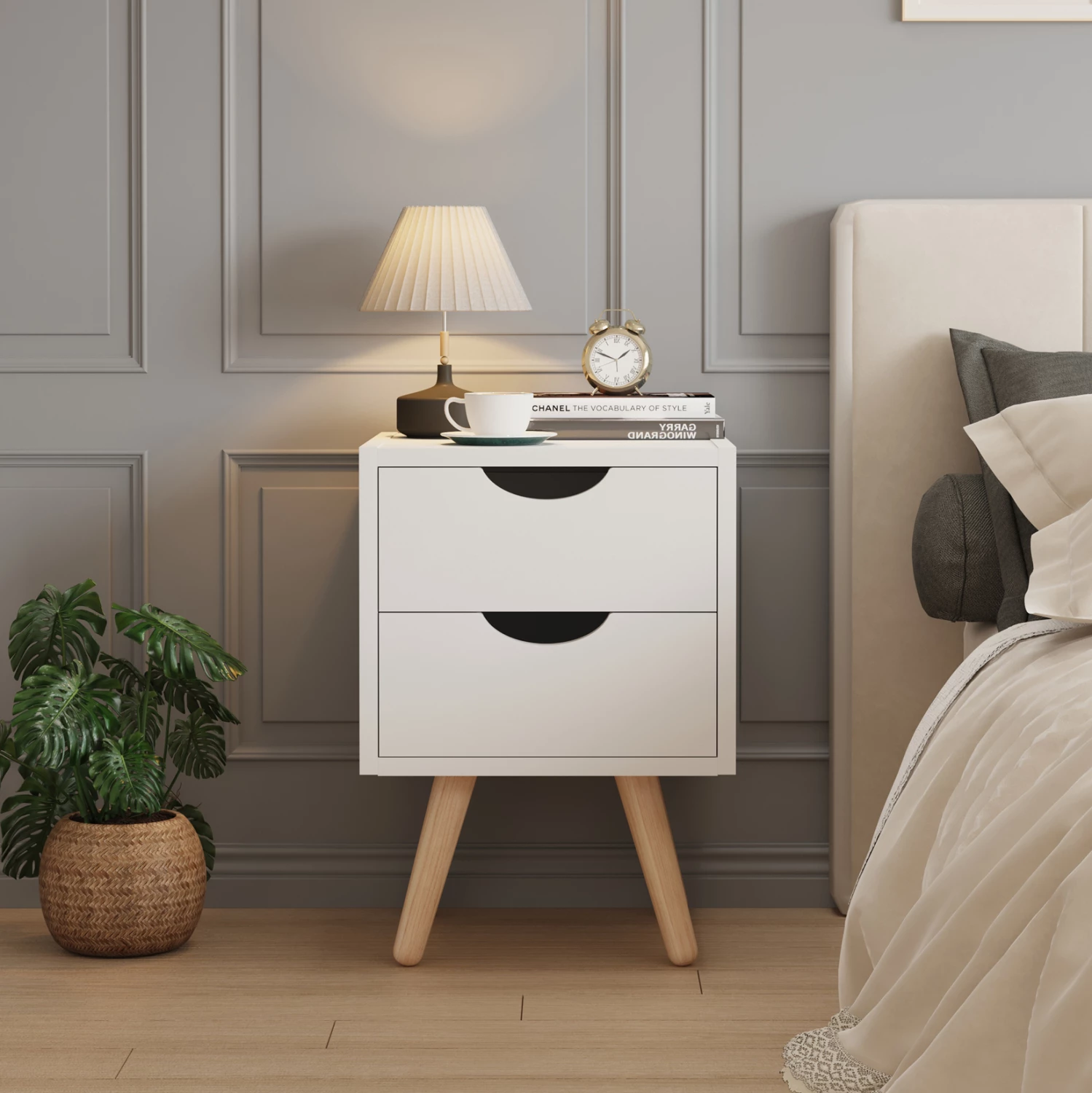 Komodinë DINKL FH2472.03 ,29,7x29,7x45H cm, e bardhë