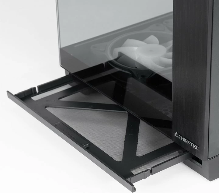 Kasë Chieftec VISIO GM-30B-TG-OP, Midi Tower, 6x ventilatorë ARGB, Xham i temperuar, E zezë