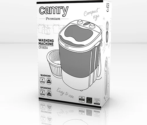 Lavatrice portative 2-në-1, Adler, AD 8055, 3kg larje 1kg shtrydhje, program 15 min, e bardhë