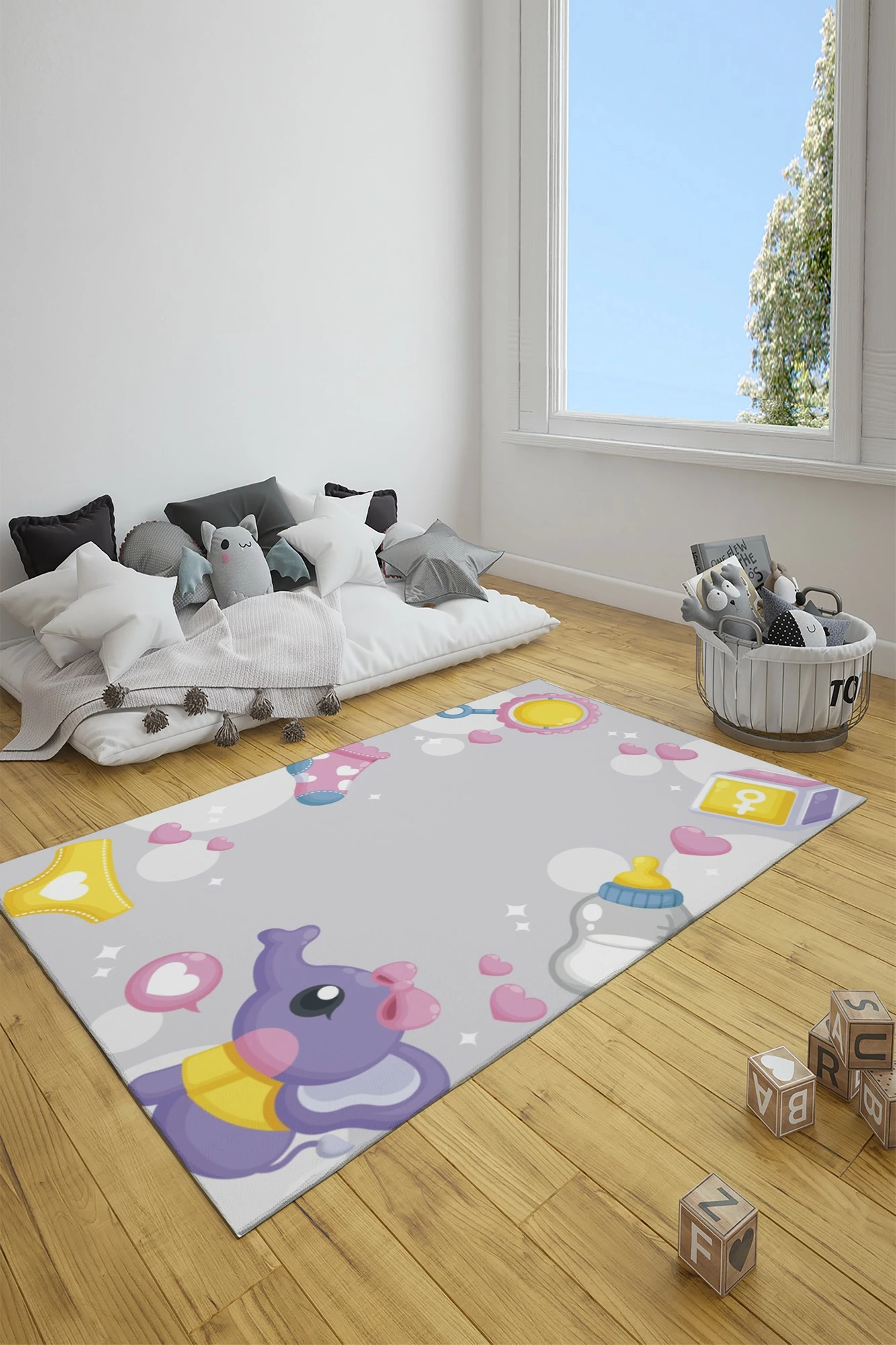 Qilim për fëmijë, shumëngjyrësh, 80x300cm, Conceptum Hypnose CT-3064