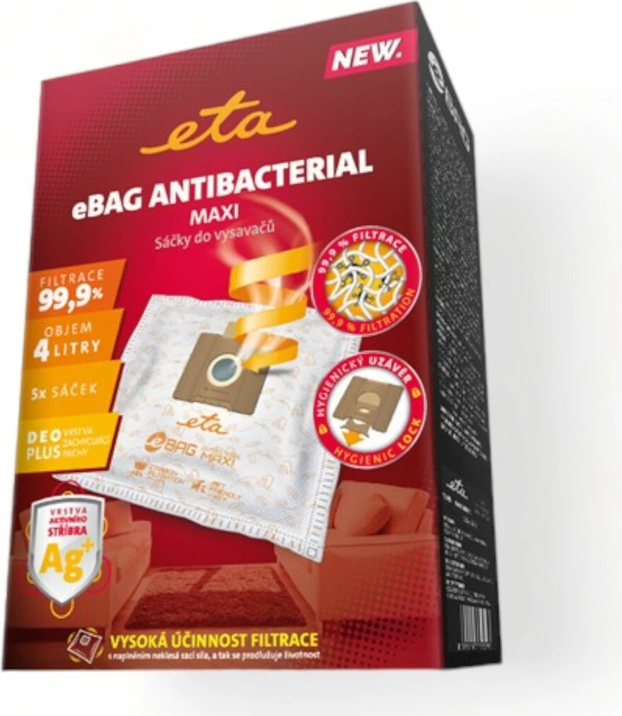 Qese për Fshesë Elektrike ETA eBag ANTIBACTERIAL MAXI 960068021