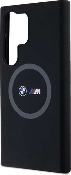 Mbështjellës BMW M Silicone Printed Ring MagSafe për Samsung Galaxy S24 Ultra, i zi