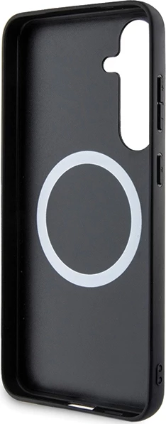 Mbështjellës BMW BMHMS24S23PUDTK Carbon Tricolor Line MagSafe për Samsung Galaxy S24, i zi