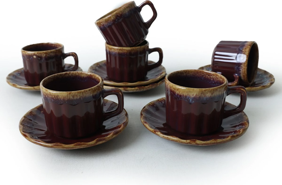 Set filxhanësh çaji (12 copë), Hermia Concept, X00018094, ngjyrë damson