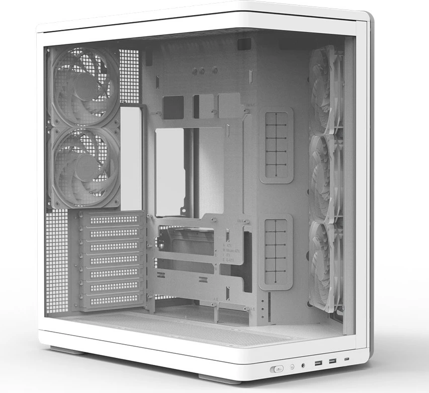 Kasë, Zalman P60, mid-tower, për ATX/Micro ATX/Mini ITX, 5x ARGB ventilatorë, e bardhë