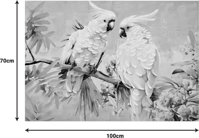 Pikturë kanavacë Parote, shumëngjyrëshe, 100x3x70cm