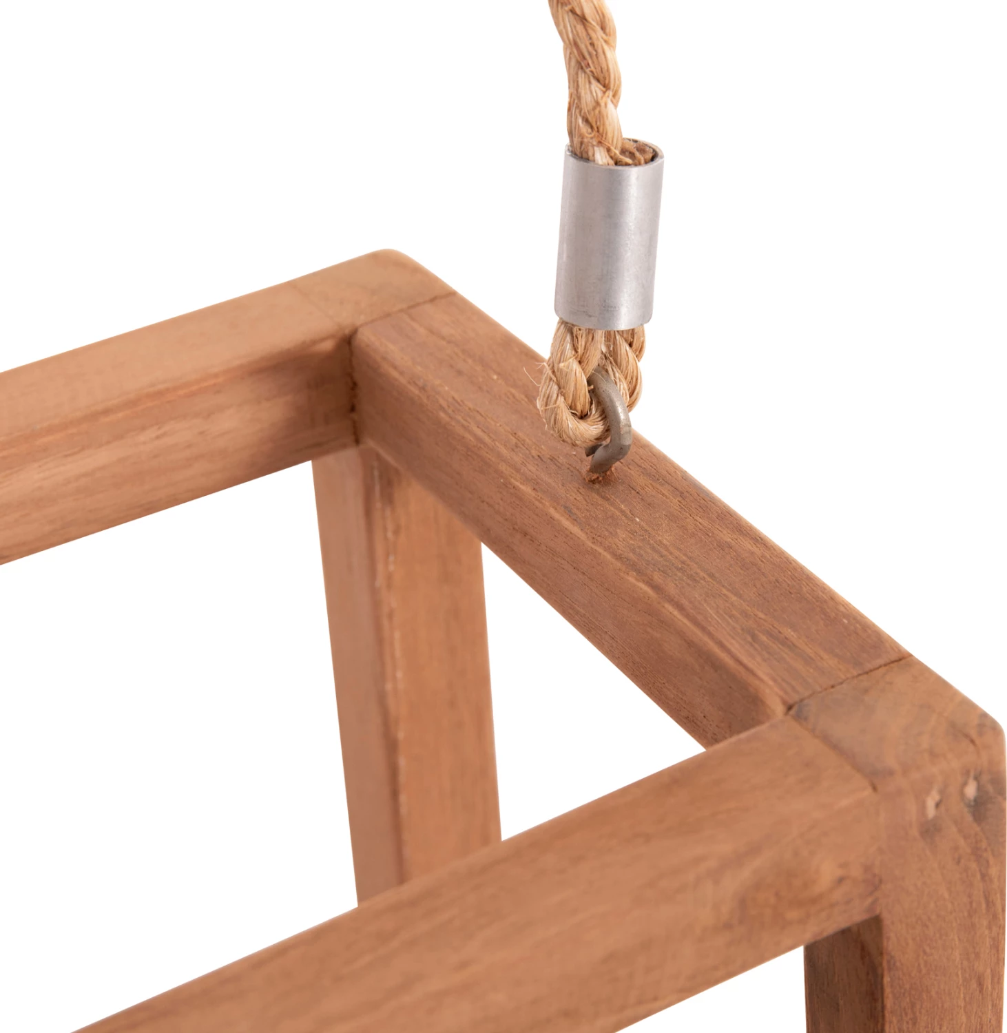 Fener dekorativ për tavolinë për qirinj, dru teak, ngjyrë natyrale, FENT FH4583, 15x15x30-53Hcm