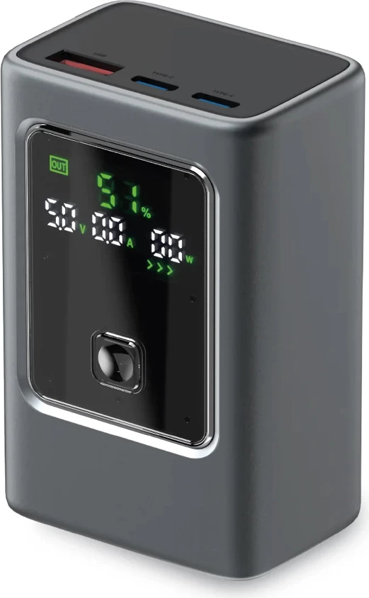 Powerbank SBS 10000mAh me ekran LCD, PD 35W, Gri