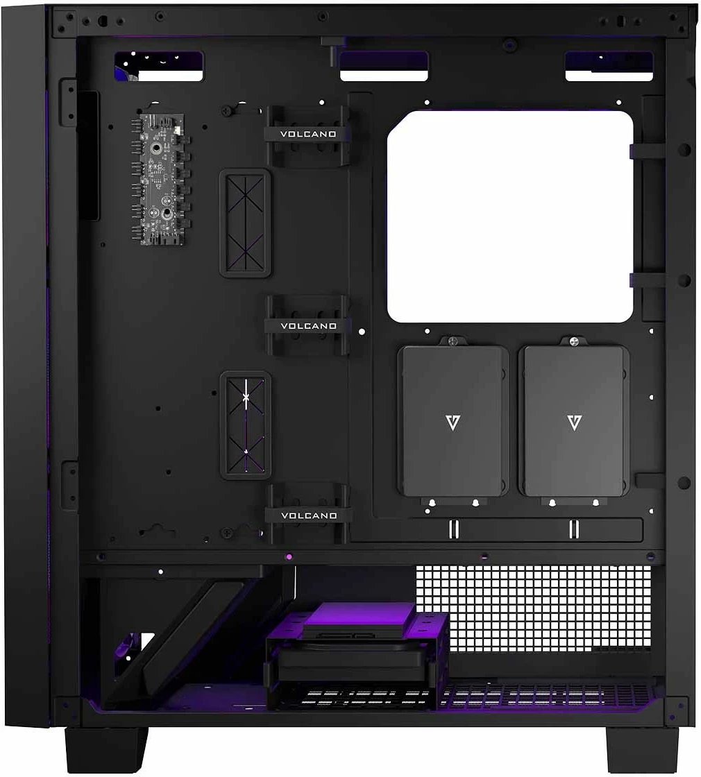 Kasë MODECOM Volcano Perun Apex ARGB Midi, e zezë