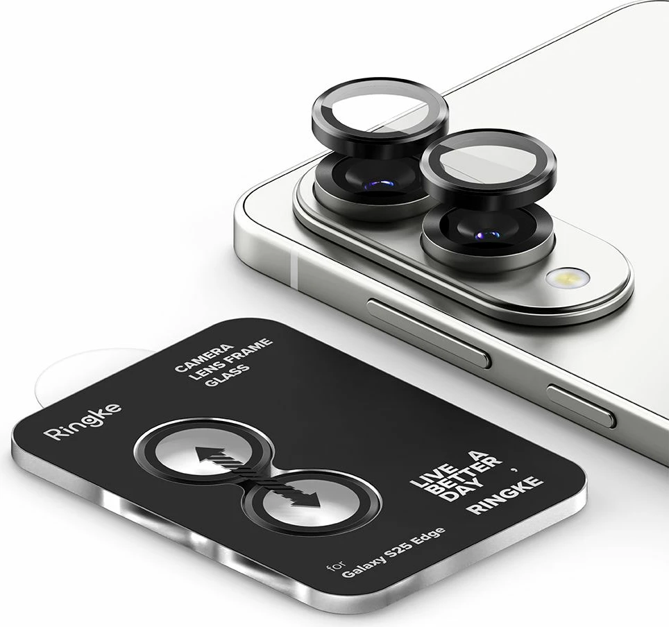 Mbrojtës xhami për kamerë Ringke për Samsung Galaxy S25 Edge, Transparent, 2 copë