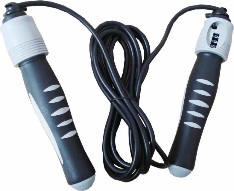 Litar kërcimi PROfit, unisex, zi-gri