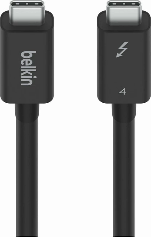 Kabllo Belkin INZ002bt2MBK, Thunderbolt 4, 2 m, 40 Gbit/s, 100 W, e zezë
