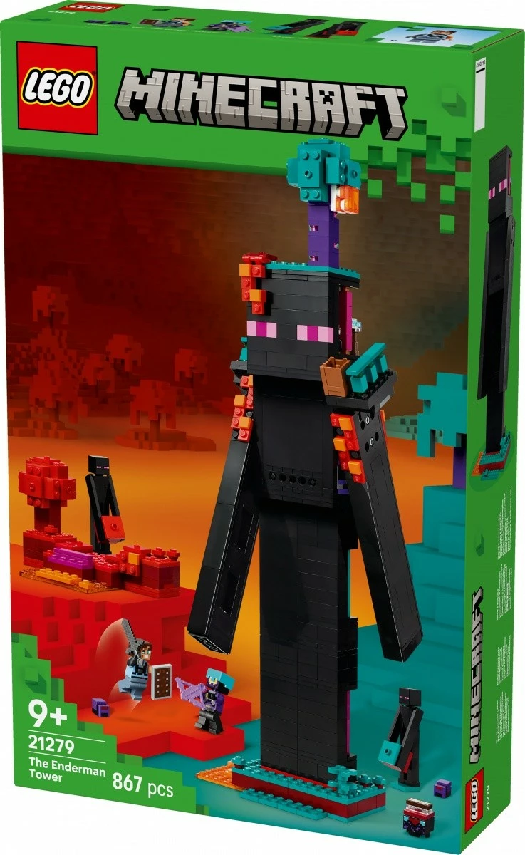 Set ndërtimi LEGO Minecraft Enderman Tower 21279, 867 pjesë, shumëngjyrësh