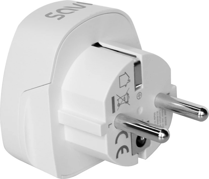 Adapter elektrik SAVIO AP-01, i bardhë