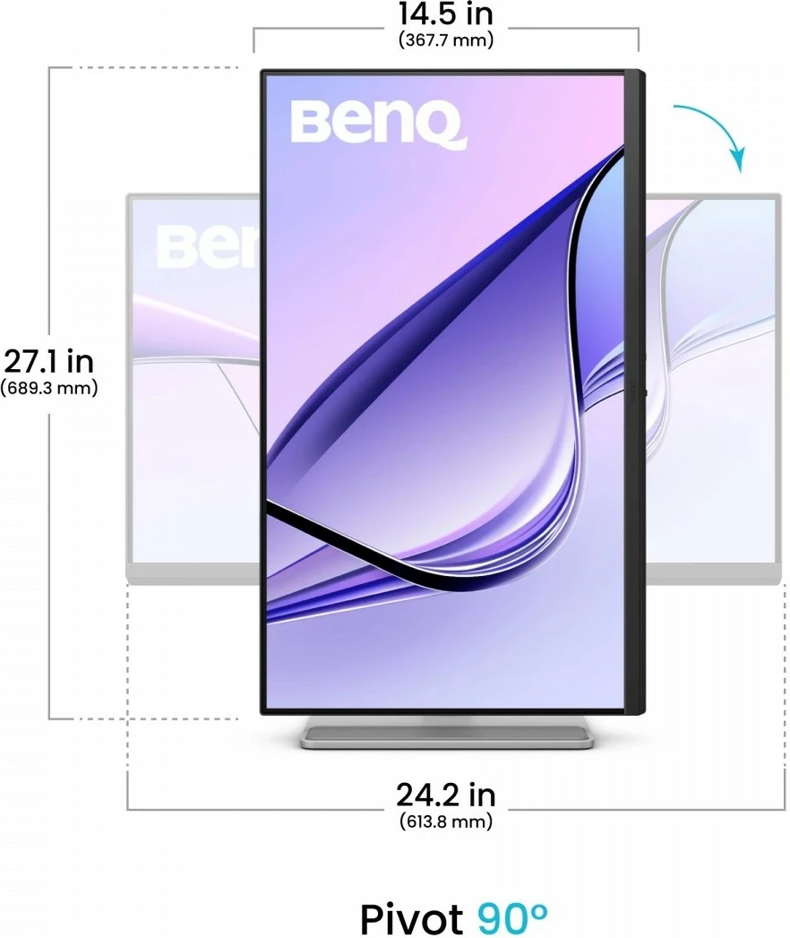 Monitor Benq MA270U, 27 inç, 4K UHD, IPS, 5ms, HDMI, 60Hz, i zi/argjendtë