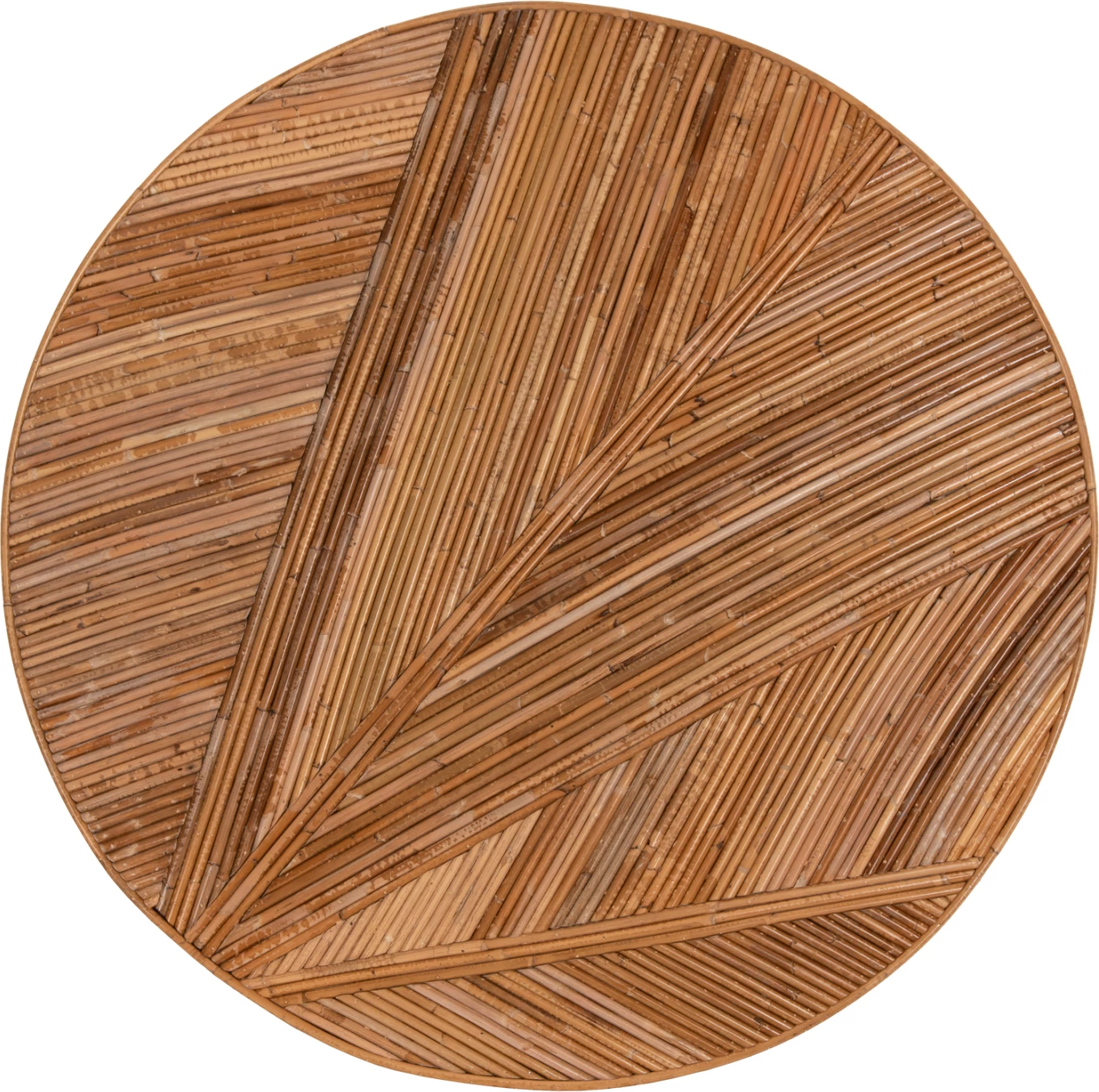 Tavolinë kafeje e rrumbullakët, Gatsby, FH9651, rattan, ngjyrë natyrale, Φ100x50H cm