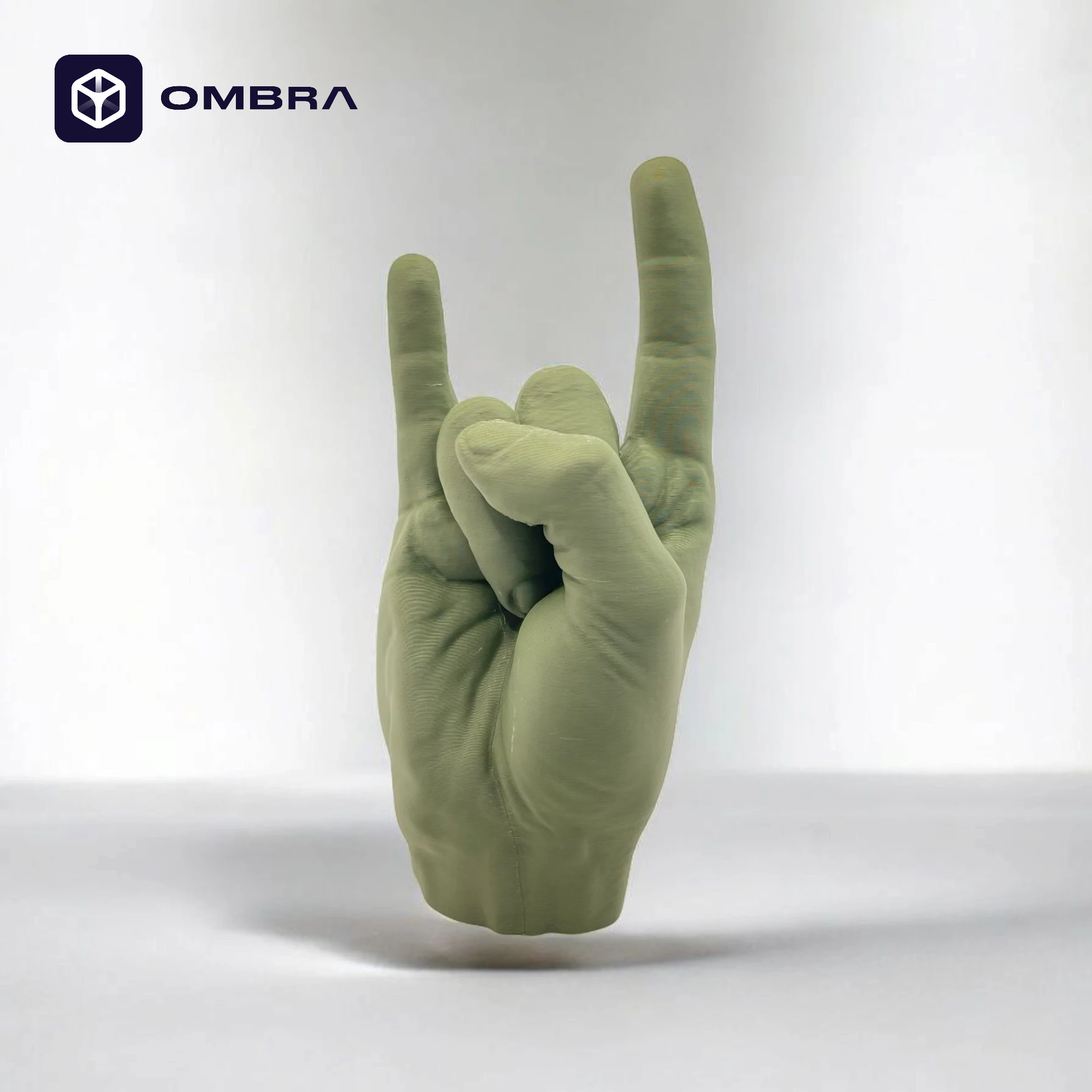 Dekor shenje në stilin "Rock n Roll Hand", e gjelbërt