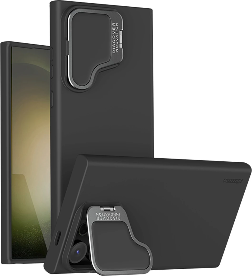 Mbështjellës silikon Nillkin CamShield Silky Prop për Samsung Galaxy S24 Ultra, i zi