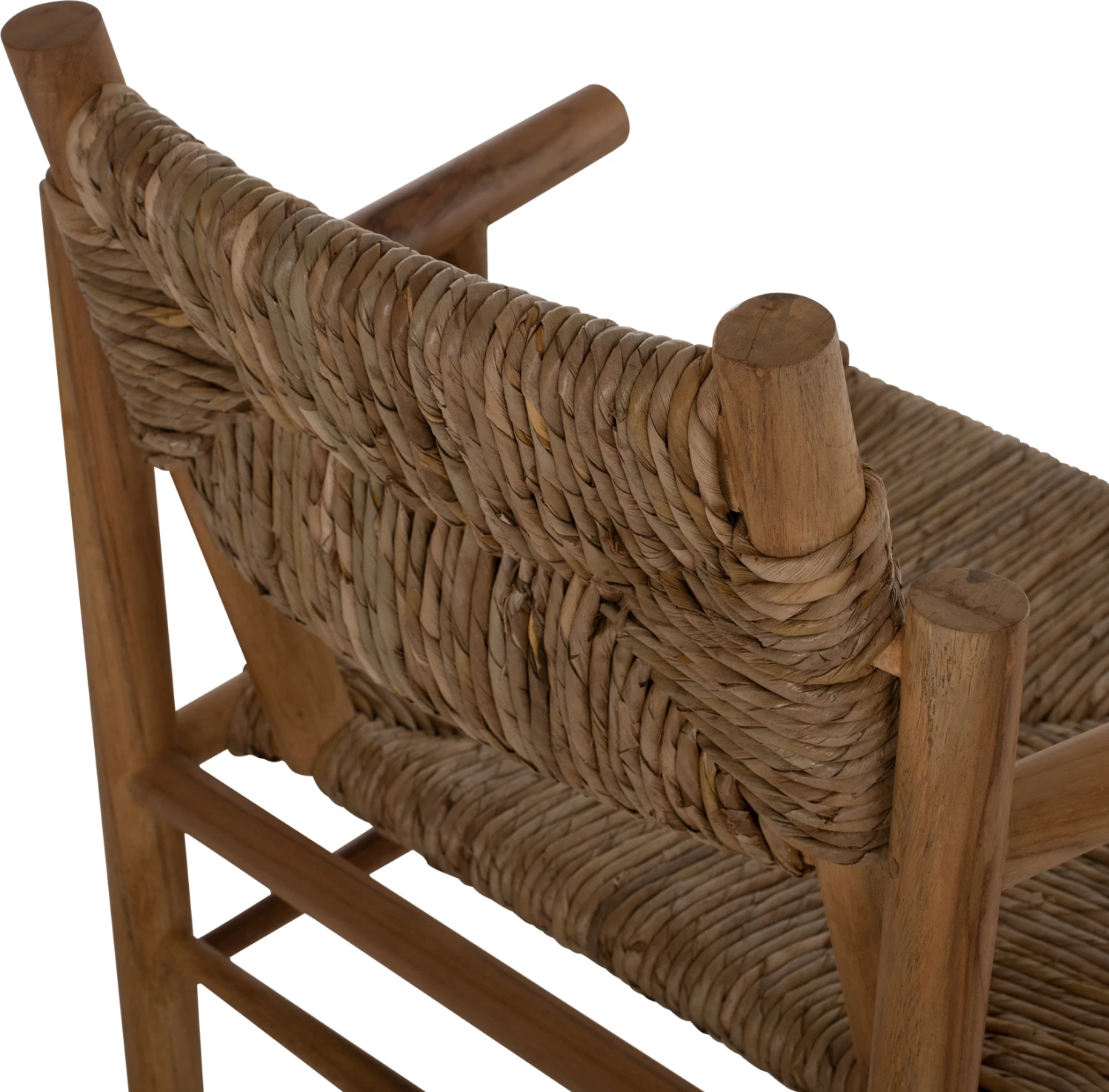 Karrige me krahë FH9378, dru TEAK & rush-matt, natyrale, 53x55x82 cm