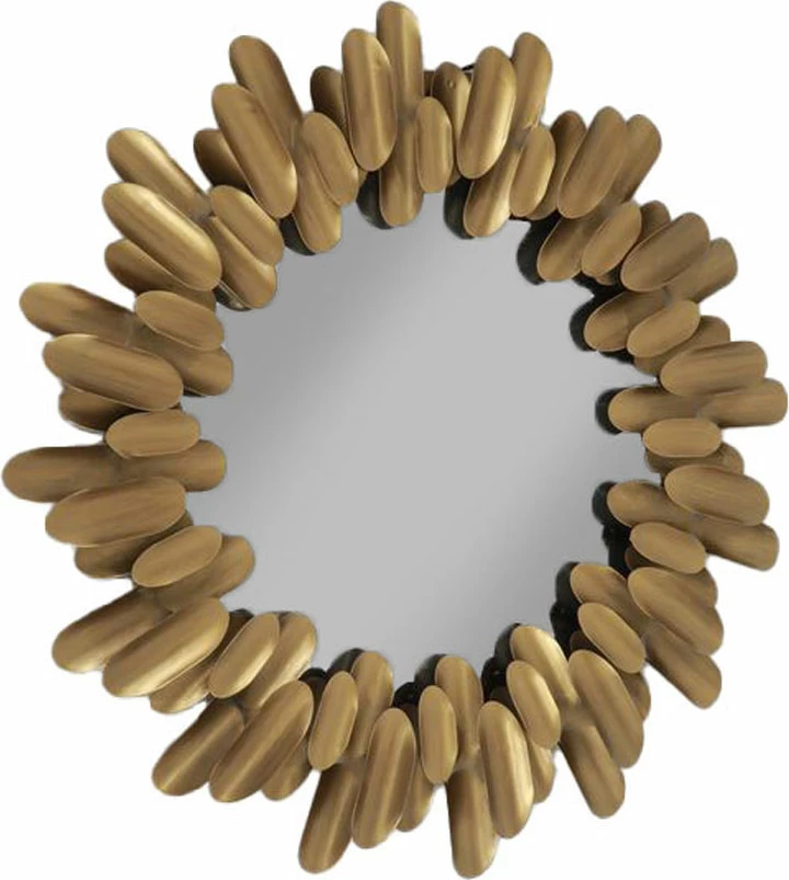 Pasqyrë dekorative, ngjyrë ari metalik, 82x4.5x82 cm