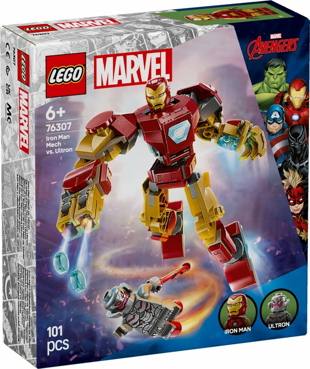 Set LEGO Marvel Super Heroes 76307 Iron Man Mech vs. Ultron, 101 pjesë, plastikë