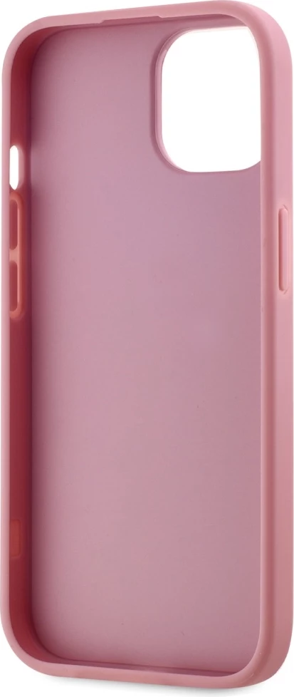 Mbështjellës Karl Lagerfeld Wrinkled Metal Signature për iPhone 15, Rozë