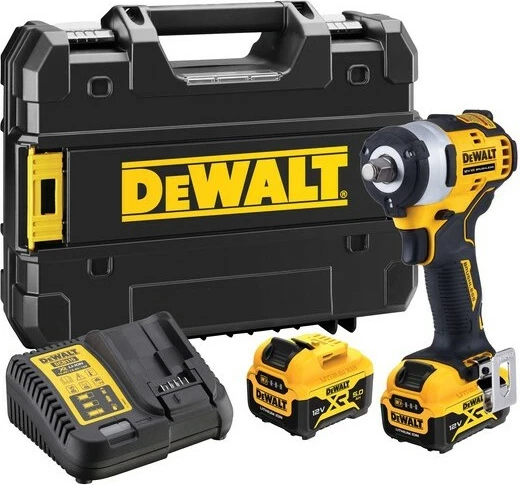 Çelës goditës DeWALT 12V, brushless, 5Ah, zi/verdhë