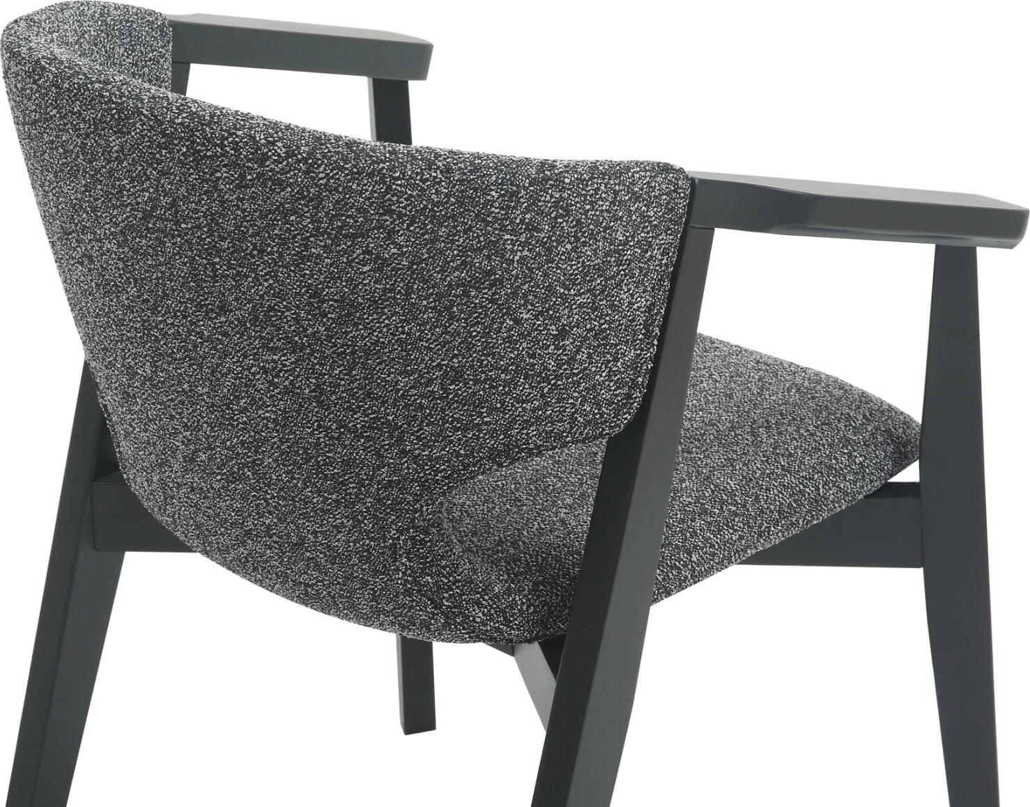 Karrige ngrënieje me krahë YEGER FH9995.01 dru ahu, ngjyrë e zezë-gri e errët, 62,5x60x79H cm., set prej 2 copë