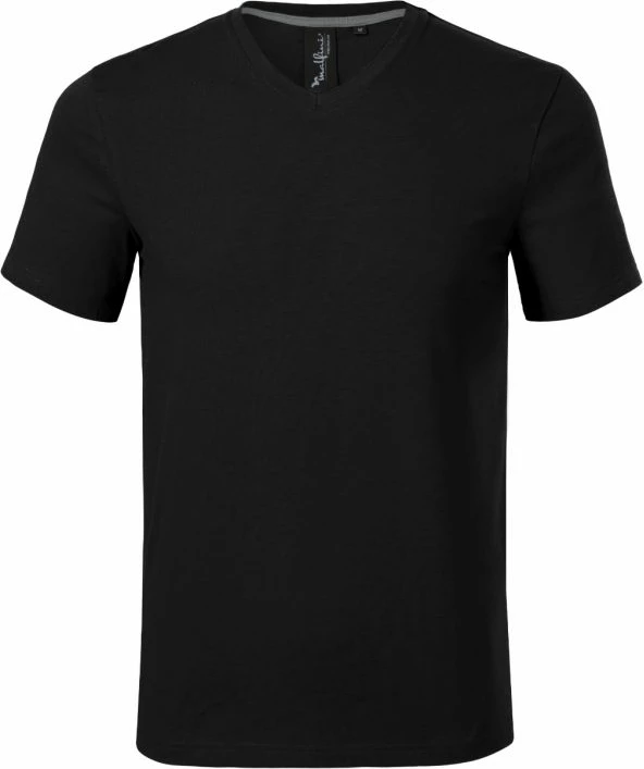 Maicë me qafe V për meshkuj Malfini, e zezë