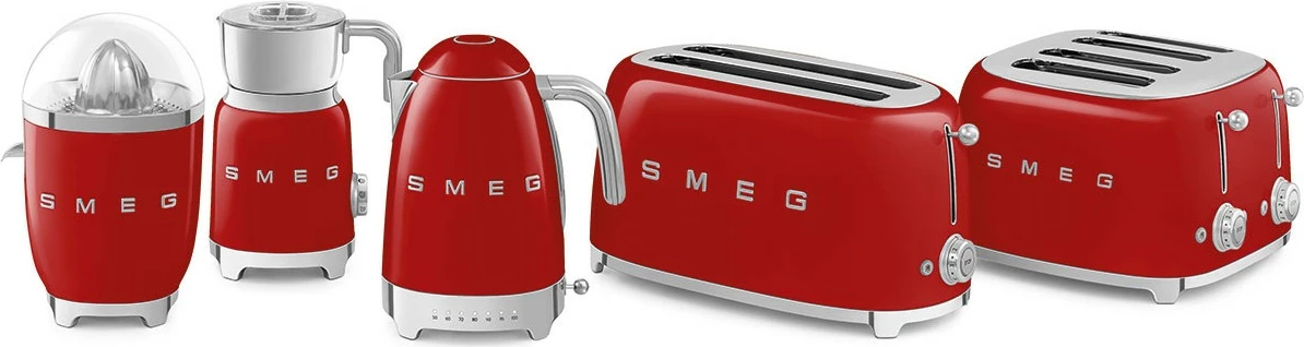Toaster SMEG TSF03RDEU 4-hapësirësh, i kuq