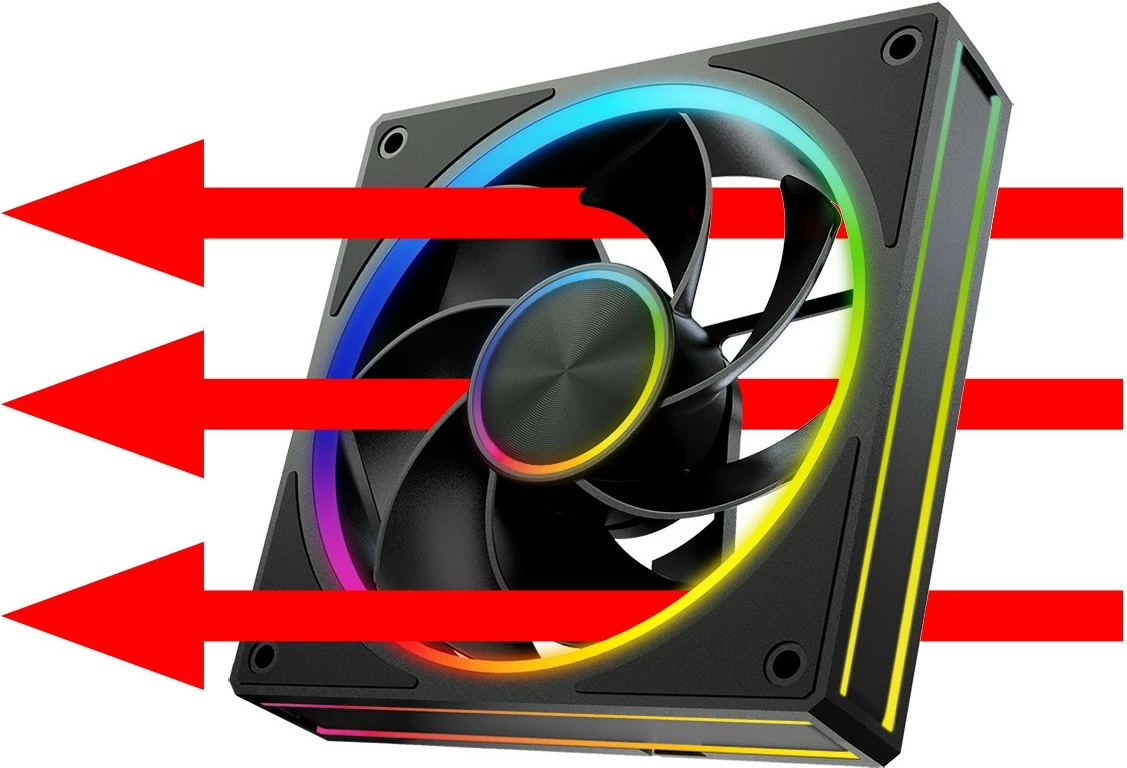 Ventilator kasë Kompjuter MODECOM Volcano Loop Reverse ARGB FAN-LOOP-120R-ARGB-100 120 mm, 4-pin PWM, 400-1400 RPM, 58 CFM, 1 copë, e zezë